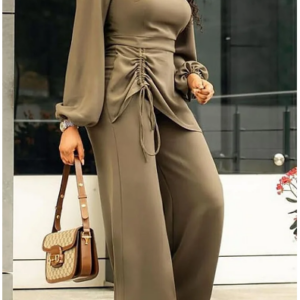 Fashion Casual Solid Patchwork O Neck Jumpsuits