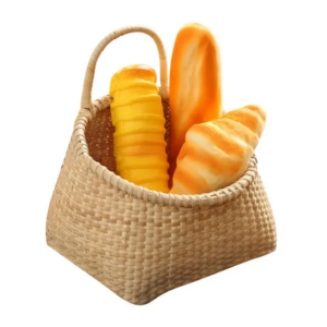 Rattan hanging wall basket basket hand-woven bamboo basket straw flower basket durable moisture-proof ornament straw storage basket diameter: 19cm fro