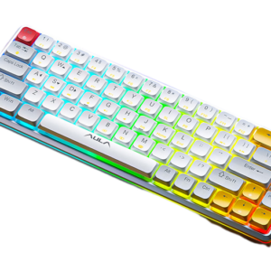 AULA Dwarf Axis – Green Axis Wireless Bluetooth Tri-Mode Mechanical Keyboard 2.4G Tablet RGB Office Public Gaming Keyboard