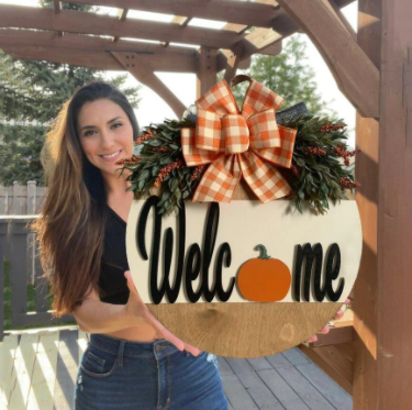 Fall Door hanger-Autumn Nature Decoration