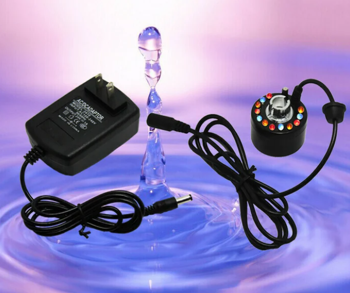Perfect For Halloween-Upgrade 12 LED Light Color Change Ultrasonic atomizer Water Fountain Pond Fog