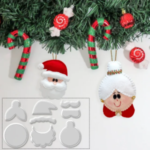 Felt Spheres Of Santa And Mrs.Claus Template Set（8 PCS）– With Instructions