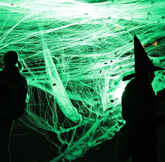 Luminous Spider Web Cobweb Halloween Decoration