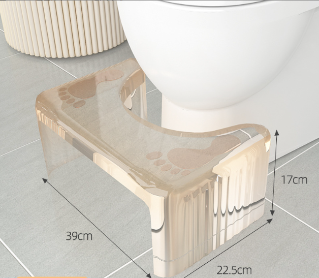 Simple modern style household thickened toilet stool squatting pit artefacts children toilet step stool transparent toilet pad footstool