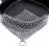 4 Inch Stainless Steel Cast Iron Cleaner Chainmail Pot Dish Clean Scrubber