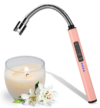 MLT170 Windproof Electric Rechargeable Arc Lighter with LED Battery Display Long Flexible Neck USB Lighter for Light Candles
