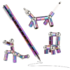 Decompression Relieve Tension Funny black Stylus Ballpoint Ink Polar Kid Toy Metal Fidget Pen For Gift