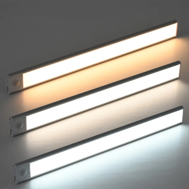 Ultra-thin intelligent rechargeable body sensor light magnetic self-adhesive strip led wardrobe cabinet wine cooler light bar light strip