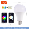 Tuya smart light bulb Bluetooth Bluetooth bulb light RGBCCT mobile phone control led bulb light five way