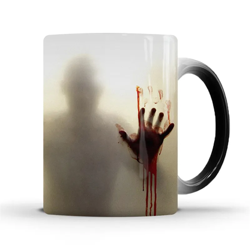 Zombie Color Changing Mug Cup The Walking Dead Creative Thermochromic Ceramic Tea Milk Water Coffee Mug Office Drinkware Gifts