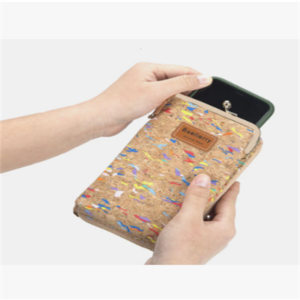 Women 6 Card Slots Chain Bag Phone Bag Cork Bag