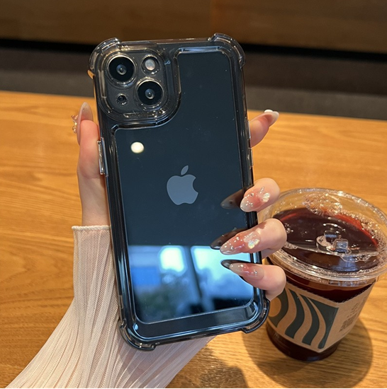 iphone14promax mobile phone case transparent four corners anti-drop