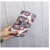 Women Ethnic Print 6.5 Inch Phone Bag Money Clip Wallet Purse