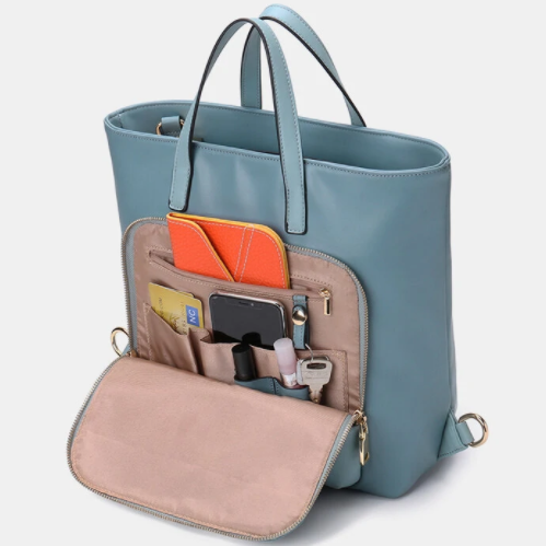 Multi-carry Backpack Patchwork Crossbody Bag Satchel