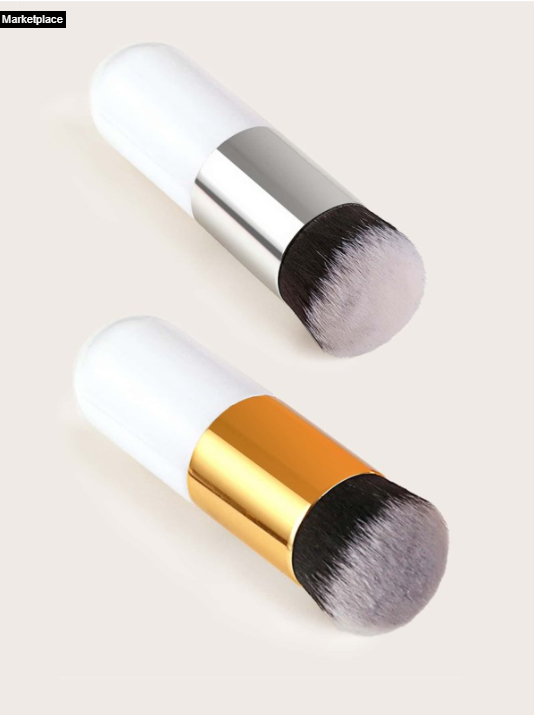 1PC Color Randomly Platinum Silver Small chubby pier foundation brush