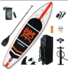 [EU Direct] FunWater Inflatable Stand Up Surfboard Paddle Board 132 33 6Inch With Air Pump Paddle Bag Waterproof Bag Safety Rope SUPFW03A