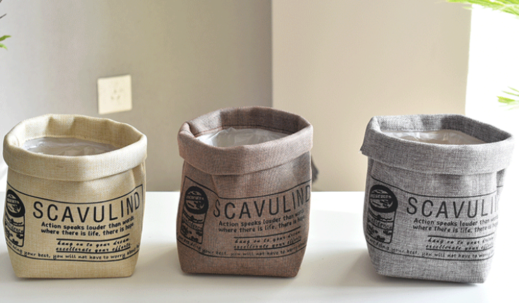 Scandinavian fabric flower pot storage bag storage box washable planter home flower pot sets decorative flower pots