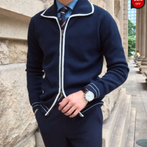 Men’s Elegant Trim Knitted Cardigan