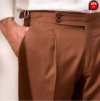 Retro slim mens plain color gentleman pants