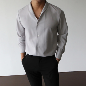 Gentlemans simple design casual vacation shirt