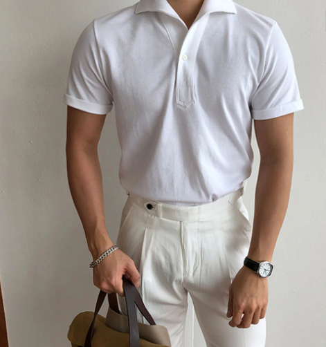 Gentlemen Classic Retro Plain Polo Shirt