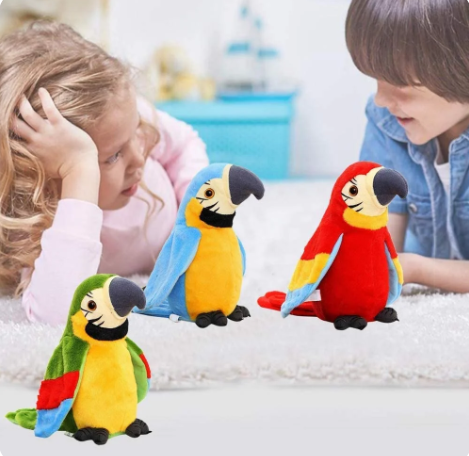 Cute Talking & Waving Wings Parrot Toy