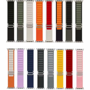 Listen Smart Metal Connector Woven Watch Band For Apple iWatch Ultra 49mm Series 8 7 41mm 44mm Alpine Nylon Watch Wristband