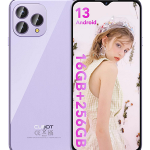 CUBOT P80 – 6.5 inch FHD+ smartphone, 8 GB and 256 GB, 48 MP triple camera, 5200 mAh battery, Android 13, OctaCore processor, purple color Mouse over