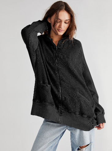 Cardigan zipper hoodie cross-border explosion home wear women's hoodie long coat