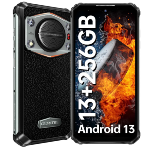 OUKITEL WP22 Outdoor Mobile Phone Without Contract Android 13, 125dB Super Speaker 13GB RAM(8+5) + 256GB ROM Outdoor Smartphone 10000mAh, 6.58″ D