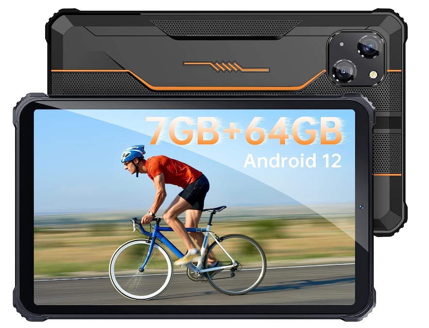 OUKITEL RT3 Outdoor Tablet 8 Inch, 7GB (4GB+3GB)+64GB (1TB Expandable) Tablet 2023, IP68 Waterproof Tablet Android 12, 5150mAh, 16MP Camera Mini Tab,