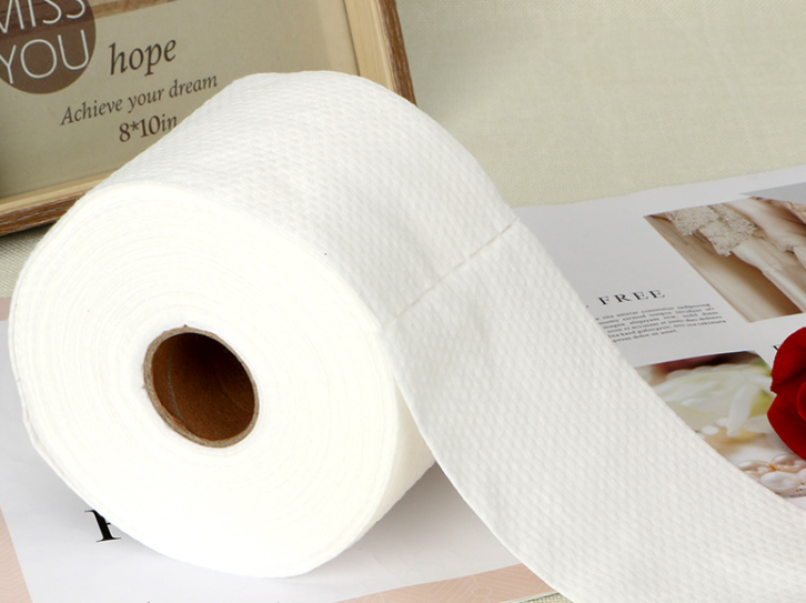 Dry and wet double used makeup remover towel facial cosmetic cotton disposable roll pad