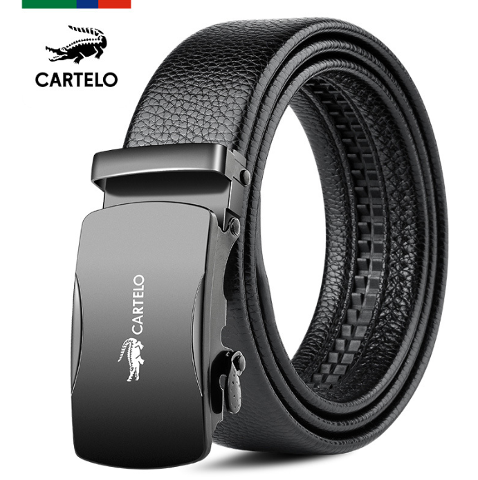 men's new automatic buckle men's trouser belt student belt buckle head belt men