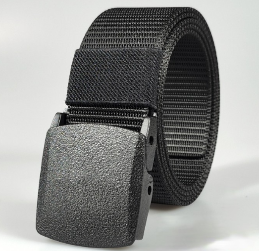 Smooth Buckle Nylon Tactical Belt Men's Outdoor Sports Labour Metal Free Canvas Military Training Belt