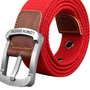 Canvas belt men women belt leisure trouser belt Korean version of the students pin buckle youth military training leather Belt Outdoor