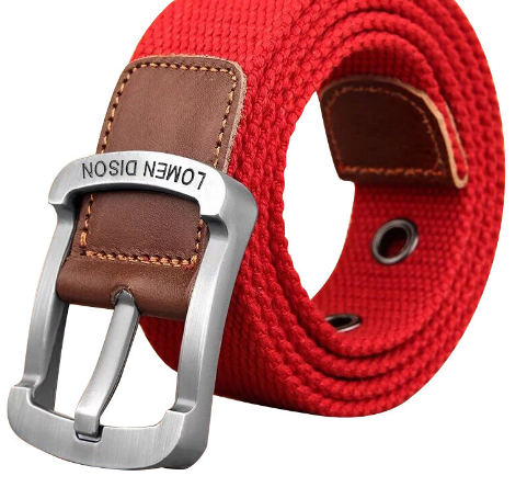 Canvas belt men women belt leisure trouser belt Korean version of the students pin buckle youth military training leather Belt Outdoor