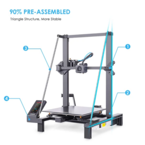 LONGER LK5 Pro 3D Printer Upgraded Edition, Dual Blower Fan, 90% Pre-Assembled, Silent Motherboard, 300 300 400mm