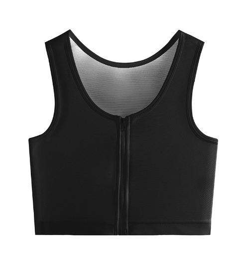 Corset underwear female large breasts show small les zip flat-chested teenage sports anti-wandering chest wrap shapewear upper body
