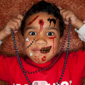 Halloween Party Waterproof Face Horror Scar Tattoo Stickers Water Transfer Decor Masquerade Face Sticker