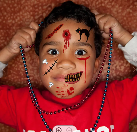 Halloween Party Waterproof Face Horror Scar Tattoo Stickers Water Transfer Decor Masquerade Face Sticker