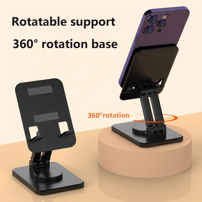 Economical 360 Degree Rotation Portable Phone Holder Plastic Foldable Phone Tablet Stand