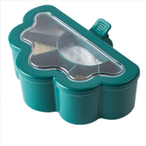Wholesale Cloud Compartment Seasoning Box Dustproof PP Kitchen Seasoning Box With Lid Large Capacity For Home Use