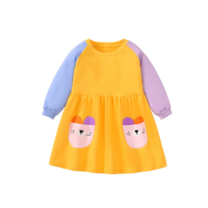 Little maven children’s skirts cotton mesh princess dress fall new Europe and the United States girls long-sleeved dresses