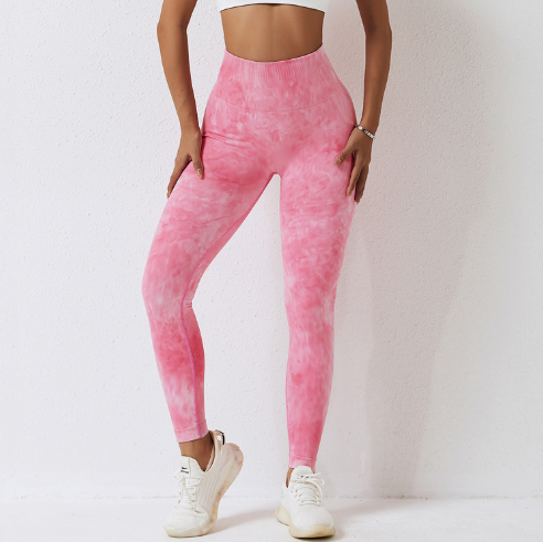 Europe and the United States seamless high-waisted yoga pants female tight running exercise pants quick-drying peach lift buttocks fitness pants