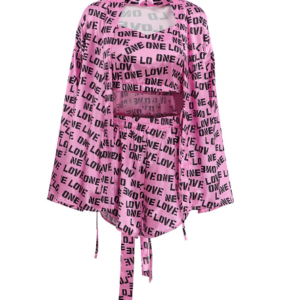 Summer Europe and the United States new fashion cardigan printed pajamas robe leisure three-piece set of foreign trade ladies home wear