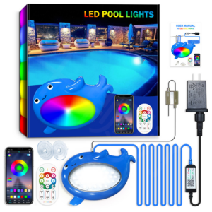 KESHU Swimming Pool Wall Mounted Underwater Ambient Light 12VIP68 Waterproof Underwater Light Bathtub Fountain 36 Lights+18 Keys Controller+Power Supp