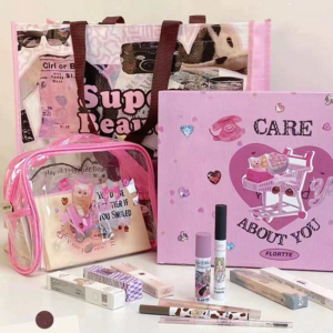 FLORTTE Eyeliner Eyebrow Pencil Eyelash Base Lip Clay Makeup Limited Edition Gift Set (contains 8 pieces of the original set + peripherals)