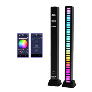 RGB Pickup Lights 64 Lights Craft [Metallic Black + APP Model] Sound Control Music Rhythm Light LED Computer Car APP Bluetooth Ambient Lights