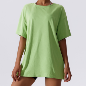 Summer loose tops breathable fitness clothing women breathable yoga clothing hoodie outside running sports short-sleeved