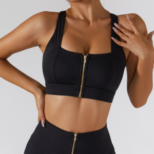 Europe and the United States sports underwear running shockproof back yoga undershirt type gathered high-intensity fitness bra